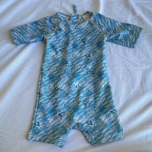 Mini A Ture Copenhagen 3-6 months Rashguard One Piece Blue Sea Ocean Swim UPF